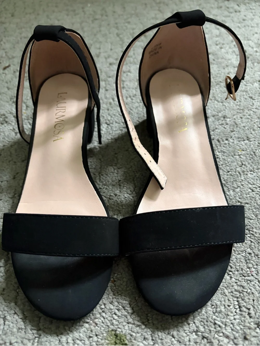 Girls Open Toe Heeled Shoes Size 1